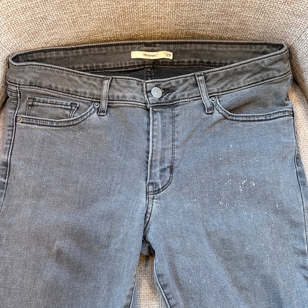 Levi's Women's 711 Skinny Jeans in Washed Black/Gray